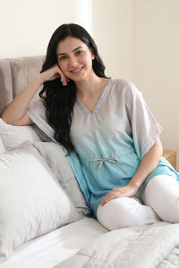 Zivame Satin Kaftan Lifewear Top - Dark Shade — thumbnail 6